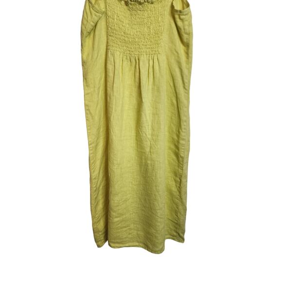Rachel Zoe 100% Linen Yellow Dress, NWT, Size 4 - Picture 8 of 10